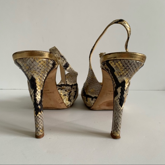 Kate Spade Snakeskin embossed Slingback Heels open toe - Picture 7 of 11
